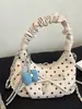 Bolsas para Mujer 2025 Verano Simple Nueva Moda Lunares Lazo Bolso de Hombro Cadena Cruzado Bolso Nube para Mujer