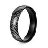 Anel de Aço Titânio com Padrão de Anel Anual de Aço Damasco Novo Xiyin da Amazon Europeia e Americana Anel Masculino Pulseira