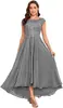 Amazon Vestido de Noche Comercio Exterior Europeo y Americano Nuevo Elegante Delgado Vestido Fiesta Fiesta Banquete Vestido Largo