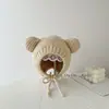Touca Bebê Estilo Ins Coreano, Fofa e Super Adorável, Popular nas Redes Sociais, Estilo Primavera e Outono para Bebês de 6 Meses, Touca de Tricô Unissex para Bebê com Proteção para as Orelhas
