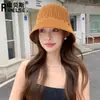 Verão Novo Chapéu Tricotado Cor Sólida Chapéu Balde Feminino Protetor Solar Sombra Respirável Chapéu Bacia Pequeno Mostrando o Rosto Moda Trendy