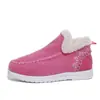 Zapatos de algodón cálidos para mujer con cuello de felpa estilo coreano, botines de algodón slip-on con suela gruesa antideslizante, populares en el comercio electrónico transfronterizo, directo del fabricante