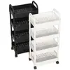 Estantería de Almacenamiento de Pie, Carrito Móvil Multicapa para Uso Doméstico, Adecuado para Almacenamiento de Snacks, Baño, Cocina, Dormitorio