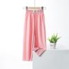 Pantalones de pierna ancha para niñas, holgados, casuales, de verano, finos, para padres e hijos, talla grande, para niños, boca ancha, elásticos, de seda helada, pantalones para agitar
