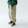 Pantalones casuales de estilo occidental para niños, nuevos pantalones de invierno de talla mediana y grande, monos cálidos y gruesos para niños, pantalones de moda con forro polar para niños
