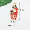 Accesorios para Joyería DIY Navidad Aleación Aceite Goteando Bastón de Papá Noel Ciervo Llavero Colgante Colgante