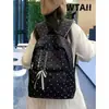 Mochila Escolar de Nuevo Estilo con Ambiente Femenino, Diseño de Moño, Lunares, Linda Mochila para Niñas, Adecuada para Estudiantes de Secundaria y Preparatoria