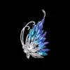 Traje Elegante Accesorios de Alta Gama Broche para Mujer, Broche Exquisito Degradado, Pin de Cristal a la Moda, Broche de Mariposa