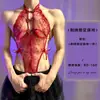Lóbulo Lencería Sexy Encaje Transparente Estilo Cheongsam Uniforme Espalda Descubierta Caliente Abertura en la Entrepierna Bodysuit Sin Quitarse Venta al por Mayor