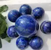 Adornos de bola de lapislázuli natural al por mayor, bolas decorativas para sala de estar, decoración del hogar, adornos de oficina, especímenes minerales