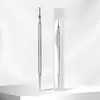 Empujador de Cutículas Doble Extremo en Forma de Herradura de Acero Inoxidable, Raspador de Uñas, Herramienta de Manicura, Empujador de Cutículas, Empujador de Acero para Manicura de Acero Inoxidable