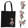 Adesivos de Tecido Bordados Flores de Ameixeira Estilo Nacional Adesivos Patch Decorativos para Bolsa Cheongsam Aplique Sem Costura Raio Amostra Flor Adesivos de Tecido Bordados