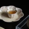 Taza de té de margaritas pintada a mano de color bajo esmaltado Mi Yan, taza de té de cerámica hecha a mano con boca de flor, taza de té vintage para el hogar, taza individual