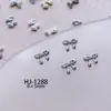 Celebridad de Internet Mini Nueva Aleación Pajarita Joyería para Uñas Plata Estéreo Dulce y Genial Arte de Uñas Decoraciones para Uñas