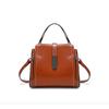 Bolso de Mujer de Piel Genuina 2026 Nuevo Modelo Bolso de Piel de Vaca Aceite y Cera Bolso Cubo Elegante y con Estilo Bolso Cruzado Venta al por Mayor