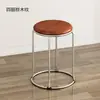 Bancos con Acero Reforzado, Bancos Redondos Apilables para Uso Doméstico, Estilo Lujo Ligero, Bancos de Comedor de Moda, Bancos Pequeños de Repuesto para la Sala de Estar