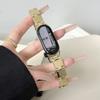 Correa de Metal para Reloj Cuadrada con Cierre de Mariposa Acabado Espejo Delgado para Series Xiaomi Mi Band 11/10/9/8