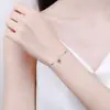 Pulsera de Plata de Ley S925 Estrella Azul de Cinco Puntas Estrella Pequeña Cielo Estrellado Simple Japonesa y Coreana Ajustable para Estudiantes Venta al por Mayor para Mujeres
