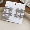Querida Menina~ Brincos de Tarraxa Borboleta Estrela do Mar com Óleo Gotejado Prata Estilo Doce Fresco Brincos de Design de Nicho Ornamentos de Orelha para Mulheres