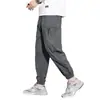 Pantalones de verano para hombre, finos, multibolsillos, rectos, de seda helada, holgados, informales, de secado rápido