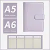A6 Mancha Macarrón Carpeta de Hojas Sueltas Cuaderno Semanas Venta Directa de Fábrica Almacenamiento Portátil