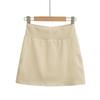 Falda de Punto Pequeño Deseo Puro Cintura Alta para Mujer Otoño Chica Popular Pantalones de Seguridad Ajustada Ajustada Falda Envuelta en Cadera Falda Corta