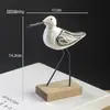 Decoración de Escritorio Retro de Aves Marinas Adornos Artesanías de Madera Hechas a Mano Aves Marinas y Gaviotas Accesorios para el Hogar Restaurante Oficina