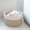 Cesta Decorativa de Almacenamiento de Cuerda de Algodón Nórdico, Cesto para la Ropa Sucia, Cesto para la Ropa Sucia, Caja de Almacenamiento, Caja de Juguetes, Almacenamiento de Ratán, Estilo Nórdico