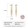 PAG & MAG brincos de diamante longo S925 brincos de prata versão coreana de brincos moda jóias bonitas e elegantes atacado