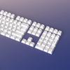 En stock, venta al por mayor transfronteriza, tapa de tecla blanca de Amazon, material PBT grabado, juego completo pequeño de 126 teclas, original, alto, bicolor