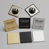 Fabricante Personalizado en Blanco Acero Inoxidable Cepillado Corrosión Letrero Grabado Metálico Muebles para el Hogar Puerta de Madera Gabinete Placa de Nombre