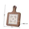En stock Portavasos de Azulejo de Madera Maciza con Asa Aislamiento Térmico Salvamanteles Simple para Hogar de Madera Maciza para Mesa de Comedor Salvamanteles para Sopa y Arena