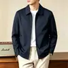 Chaqueta de solapa estilo Old Money para hombre, Nueva colección Otoño 2026, Chaqueta de moda de color liso Business Casual para hombre