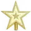 Decoraciones para árbol de Navidad, accesorios de pentagrama, nuevos accesorios de estrella electroplateada para la punta del árbol, guirnalda de accesorios, decoración navideña