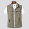 Cárdigan Deportivo para Hombre 2023 Otoño Exterior Resistente a Rayones y al Desgaste Cuello Alto Chaleco de Algodón Chaleco de Trabajo