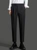Pantalones casuales de estilo maduro ligero para hombre, primavera y otoño de 2024, pantalones cortos rectos ajustados de cintura alta, pantalones pequeños, estilo coreano Duffy Handsome Men