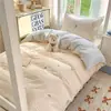 Juego de Ropa de Cama de Algodón Puro para Estudiantes Universitarios de Tres Piezas, 100% Algodón Modelo Nuevo 2026 Ropa de Cama Individual para Dormitorio, Sábana Ajustable, Funda de Edredón para Dormitorio