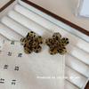 Pendientes Sakano Rose Millennium Spice Girl Flor de Leopardo para Mujer Diseño de Nicho Retro de Alta Gama Pendientes Versátiles
