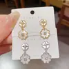 Pendientes Geométricos Minimalistas y Elegantes de Dos Niveles con Forma de Concha para Mujer, Estilo Coreano, Elegantes y Lujosos, Pendientes de Influencer de Moda, Accesorios para Orejas Geniales y Discretos