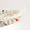Pulsera Original Hecha a Mano de Jade Blanco Bodhi Estilo Chino Nuevo Cultural y Creativa de la Montaña Putuo Pulsera de Cuentas de Piedra Shoushan para Mujeres