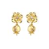 Francês Retro Irregular Metal Flor Brincos Mulher Luz Luxo Nicho High-end Design Sense Romã Brincos Orelha Jóias