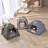 Ninho Tenda para Animais de Estimação para Todas as Estações, Fechado, Removível, Portátil, Dobrável, Abrigo para Gatos e Canil Impermeável para Exterior