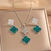 [Set] Conjunto de Pendientes y Collar de Lujo Ligero de Alta Calidad, Zirconio Completo, Industria Pesada, Cobre Galvanizado en Oro Real, Microincrustado