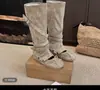 Botas de Plataforma con Tacón Oculto para Mujer 2026 Nuevo Estilo Verano Botas de Caña Alta con Hebilla de Cinturón y Lazo Versátiles Botas Largas de Ballet