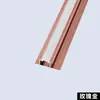 Lámpara de pared lavaluz lateral luminosa con línea de cintura de mesita de noche de chapa de madera, panel de pared con rejilla escalonada, moldura de esquina exterior, tira de luz, línea de aleación de aluminio