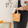 Bolsa 2025 Nova Bolsa Satchel Mini Veludo Estudante Feminina Fofa Bolsa de Lanche Versátil Pequena Bolsa de Mão