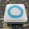 Pulsera de ágata sintético de 8MM para hombre y mujer, pulsera de cristal de moda, regalos promocionales para puestos en vivo, fabricantes al por mayor