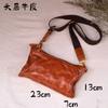 Nuevo Bolso Bandolera de Cuero de Vaca de Capa Superior Retro Hecho a Mano con Color Cuero Bolso de Pecho para Mujer Cuero Curtido Vegetal Bolso de Hombro a la Moda