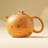 Tetera de Arcilla Dorada Arena Morada Modelo Nuevo 2026 Separación Té-Agua Tetera Individual Tetera Xishi Set de Té Kung Fu de Uso Doméstico de Gama Alta