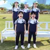Ropa Infantil, Uniformes de Clase para Reuniones Deportivas Estudiantiles, Uniformes Escolares Verdes para Niños, Uniformes de Jardín de Infancia para Primavera y Otoño, Conjuntos de Dos Piezas de Verano y Otoño para Maestros